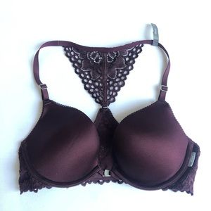 Silky Lace Racerback Push-up Bra